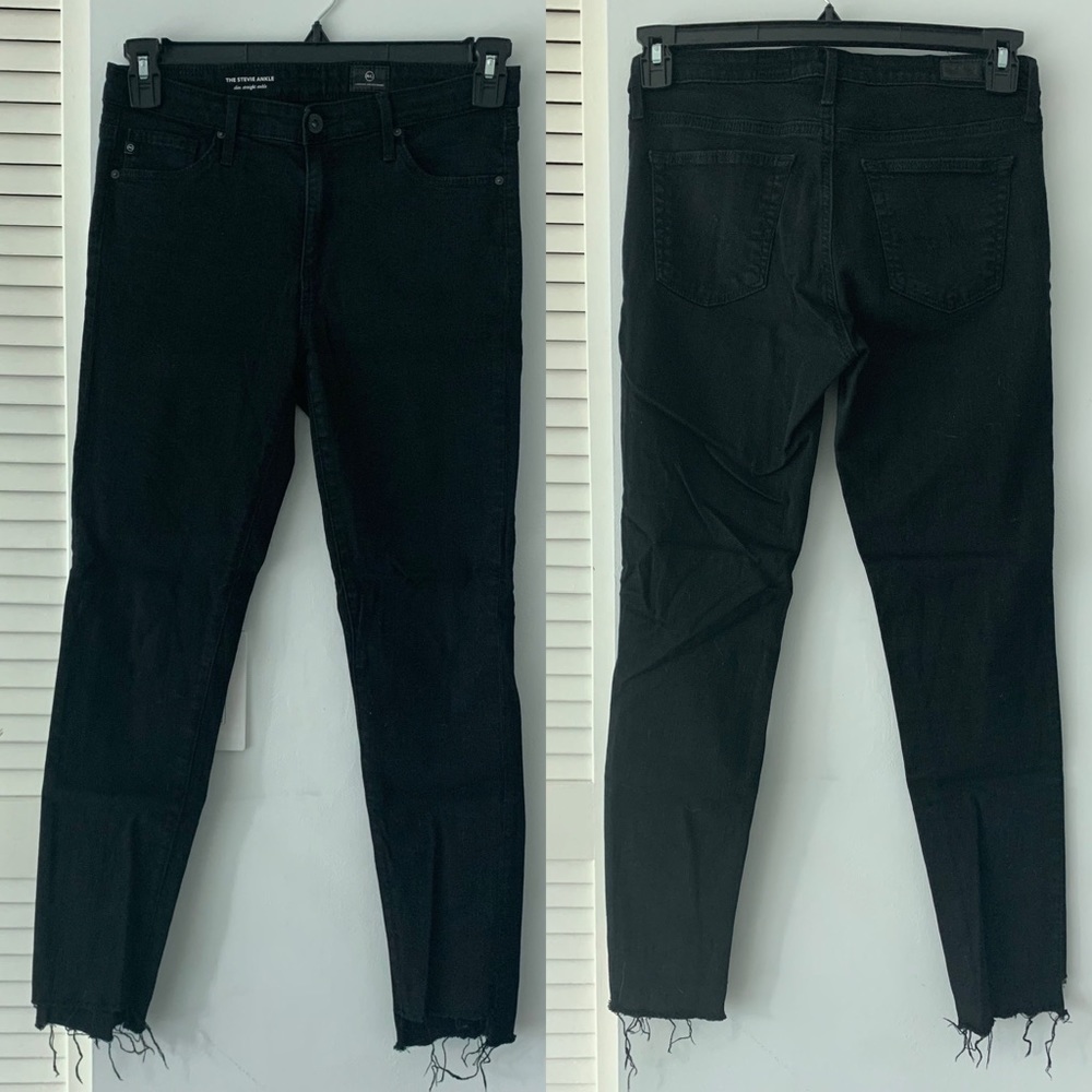 AG The Stevie Mid-Rise Skinny Cropped Jeans